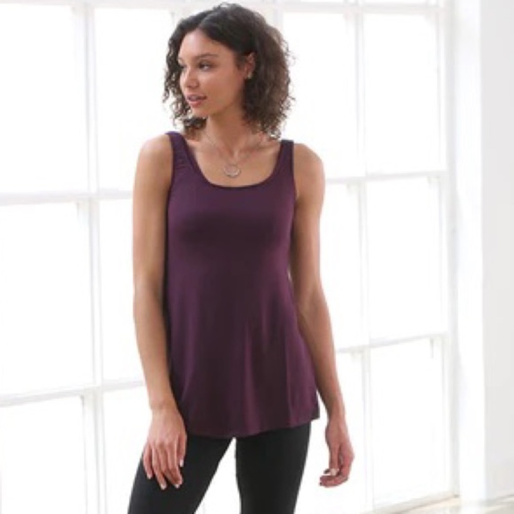 MAJAMAS Maternity Tank Top Cami with Nursing Access - Plum Purple